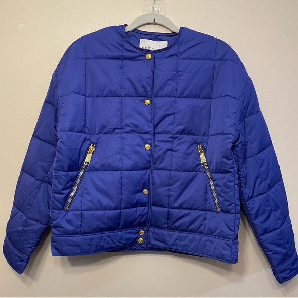 Rebecca Minkoff Purple quilted Spring jacket. Size S. Oversized. Fits size M-L. - Picture 1 of 10